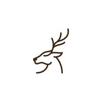 Deer head creative logo design vector