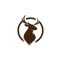vector de diseño de logotipo creativo de cabeza de ciervo