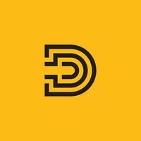 diseño y plantilla del logotipo d. letras creativas basadas en las iniciales del icono d en el vector. vector