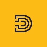 D Logo Design and template. Creative D icon initials based Letters in vector. vector