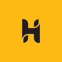 diseño y plantilla del logotipo h. Iniciales de icono h creativas basadas en letras en vector. vector
