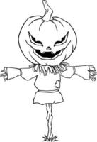 Pumpkin Halloween Scarecrow vector