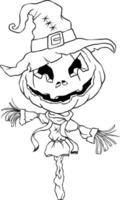 Pumpkin Halloween Scarecrow vector