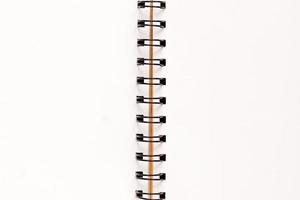 Clean note book for goals and resolutions. mockup for your design. Spiral note book background. photo