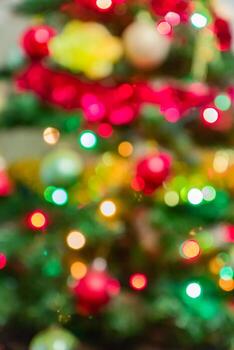 fondos de luz de noche de colores borrosos abstractos. telón de fondo festivo de navidad foto