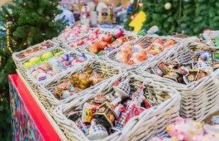 MOSCOW, RUSSIA, 2018 - GUM Main Department Store New Year and Christmas fair. Holiday shopping photo