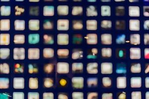 Defocused abstract multicolored bokeh lights background photo