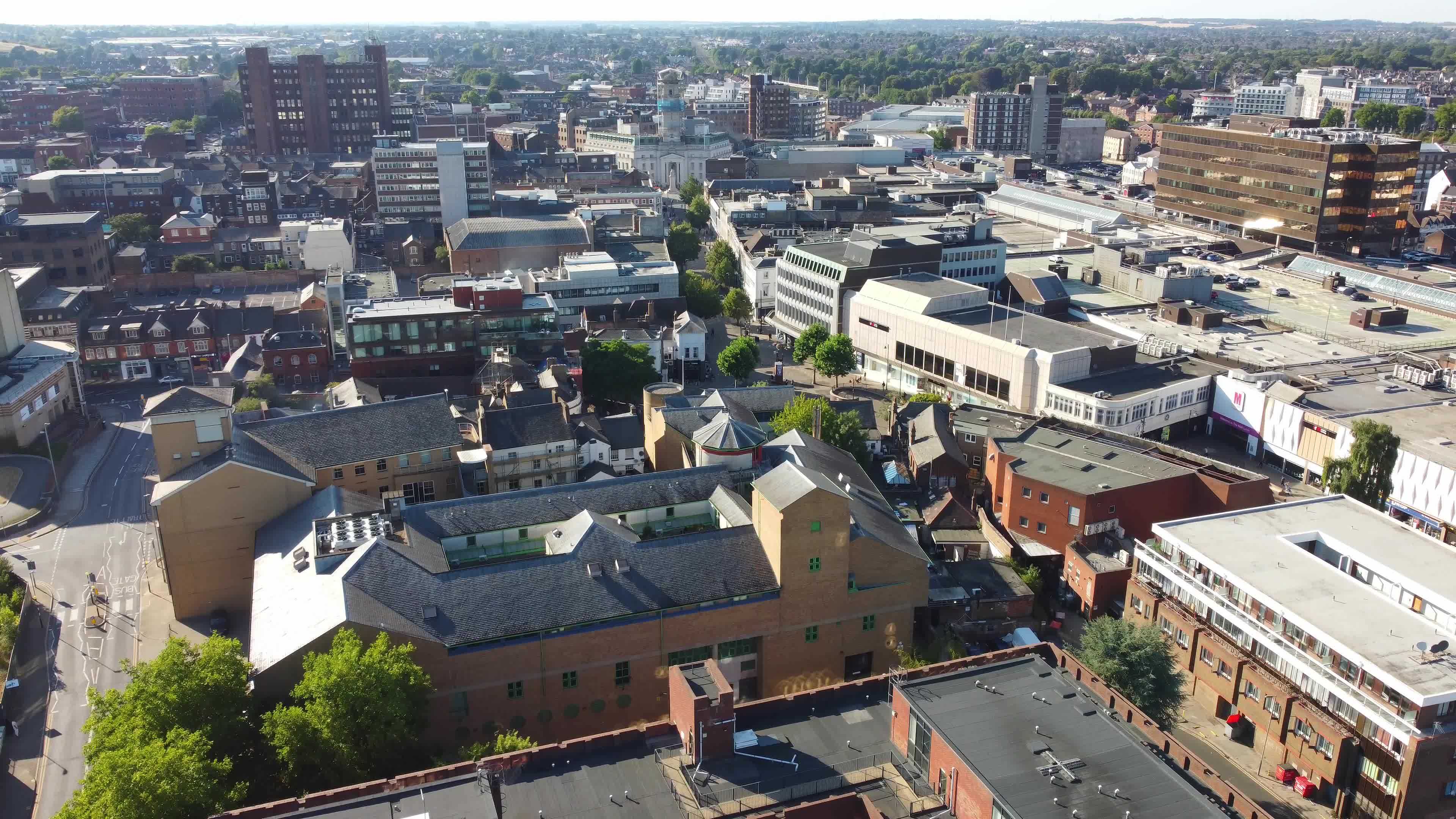 Luton City Centre and Local Buildings Luton England Great Britain 10609751 Stock Video at Vecteezy