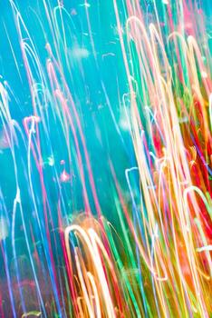 fondo de luces de neón de desenfoque de movimiento. textura festiva foto