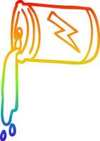 rainbow gradient line drawing cartoon unhealthy drink vector