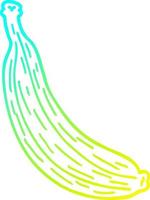 cold gradient line drawing cartoon yellow banana vector