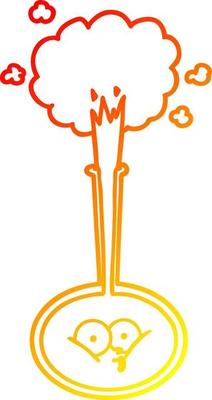 warm gradient line drawing cartoon science experiment