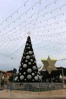 Haifa Israel December 28, 2020 New Year's toys and decorations in Israel. photo