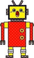 comic book style cartoon robot vector