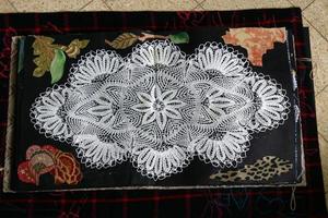 Jerusalem Israel June 22, 2020 . Decorative lace doilies photo