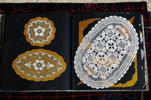 Jerusalem Israel June 22, 2020 . Decorative lace doilies photo