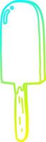 cold gradient line drawing cartoon lollipop vector