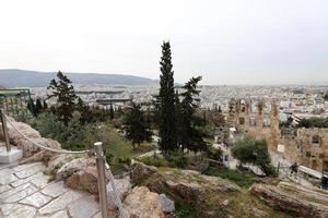 Athens Greece April 4, 2022 The Acropolis in the city of Athens is an outstanding monument of architectural art. photo