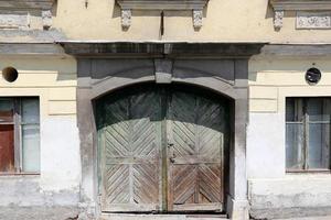 Tel Aviv July 20, 2019. Architectural design element of a door for entering and exiting a building photo