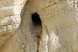 Texture of rocks and stones in a city park in Israel. photo