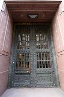 Tel Aviv July 20, 2019. Architectural design element of a door for entering and exiting a building photo