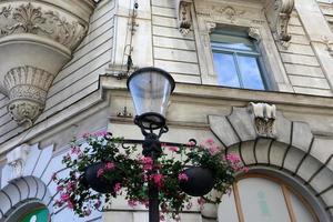 Tel Aviv July 22, 2021. Lantern - a device for lighting the street at night. photo