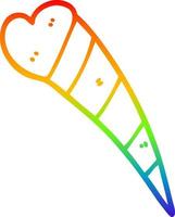rainbow gradient line drawing cartoon shooting heart decorative element vector
