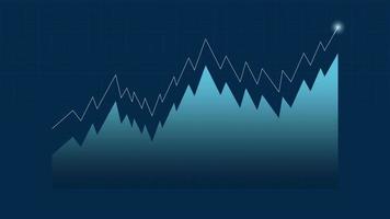 graph show business performance and finance effectiveness on dark blue background vector