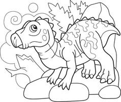 cartoon dinosaur iguanodon vector