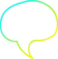 cold gradient line drawing cartoon speech bubble vector