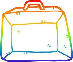 rainbow gradient line drawing cartoon budget briefcase vector