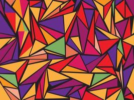 geometric shapes in bright warm tones that is the background and fabric pattern vector