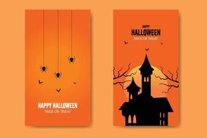 Happy HalloweenSocial Media Story Template Bundle vector