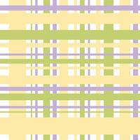 Seamless pattern in great light yellow, green, violet and white colors for plaid, fabric, textile, clothes, tablecloth and other things. Vector image.