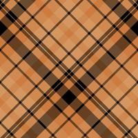 Seamless pattern in fine orange and black colors for plaid, fabric, textile, clothes, tablecloth and other things. Vector image. 2