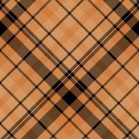 Seamless pattern in fine orange and black colors for plaid, fabric, textile, clothes, tablecloth and other things. Vector image. 2