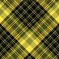 Seamless pattern in great black, yellow and green colors for plaid, fabric, textile, clothes, tablecloth and other things. Vector image. 2