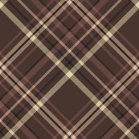 Seamless pattern in interesting beautiful brown and beige colors for plaid, fabric, textile, clothes, tablecloth and other things. Vector image.  2
