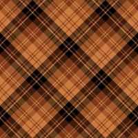 Seamless pattern in marvelous orange, brown and black colors for plaid, fabric, textile, clothes, tablecloth and other things. Vector image. 2