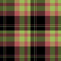 Seamless pattern in great black, red and green colors for plaid, fabric, textile, clothes, tablecloth and other things. Vector image.