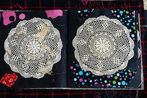 Jerusalem Israel June 22, 2020 . Decorative lace doilies photo