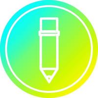 simple pencil circular in cold gradient spectrum vector