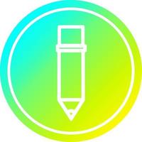 simple pencil circular in cold gradient spectrum vector