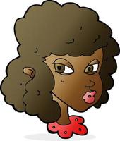 cartoon suspicious woman vector