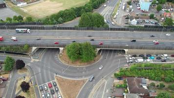 Time Lapse of Roads and Traffic on British Roads at Luton Town of England, M1 Motorways Junction 11 of City which Connects to London City and Also the North Bond m6 to Manchester and Scotland video