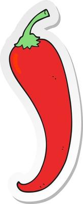 sticker of a cartoon chilli pepper