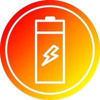 battery circular in hot gradient spectrum vector