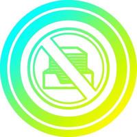 office paperless circular in cold gradient spectrum vector
