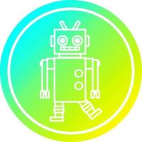 dancing robot circular in cold gradient spectrum vector