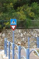 Nahariya Israel May 15, 2019. Road signs and signs in Israel. photo